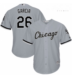 Mens Majestic Chicago White Sox 26 Avisail Garcia Replica Grey Road Cool Base MLB Jersey