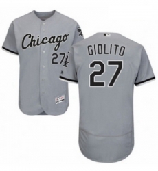 Mens Majestic Chicago White Sox 27 Lucas Giolito Grey Road Flex Base Authentic Collection MLB Jersey