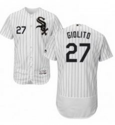 Mens Majestic Chicago White Sox 27 Lucas Giolito White Home Flex Base Authentic Collection MLB Jersey