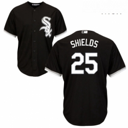 Mens Majestic Chicago White Sox 33 James Shields Replica Black Alternate Home Cool Base MLB Jersey
