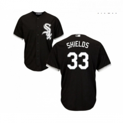 Mens Majestic Chicago White Sox 33 James Shields Replica Black Alternate Home Cool Base MLB Jerseys