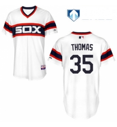 Mens Majestic Chicago White Sox 35 Frank Thomas White Alternate Flex Base Authentic Collection MLB Jersey