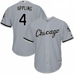 Mens Majestic Chicago White Sox 4 Luke Appling Grey Road Flex Base Authentic Collection MLB Jersey