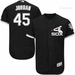 Mens Majestic Chicago White Sox 45 Michael Jordan Authentic Black Alternate Home Cool Base MLB Jersey