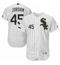 Mens Majestic Chicago White Sox 45 Michael Jordan White Flexbase Authentic Collection MLB Jerseyemorial Day M