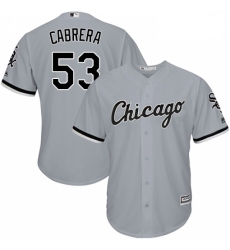 Mens Majestic Chicago White Sox 53 Melky Cabrera Grey Road Flex Base Authentic Collection MLB Jersey