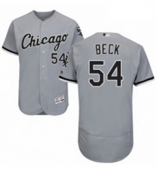 Mens Majestic Chicago White Sox 54 Chris Beck Grey Road Flex Base Authentic Collection MLB Jersey