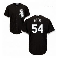 Mens Majestic Chicago White Sox 54 Chris Beck Replica Black Alternate Home Cool Base MLB Jersey 