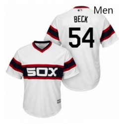 Mens Majestic Chicago White Sox 54 Chris Beck Replica White 2013 Alternate Home Cool Base MLB Jersey 