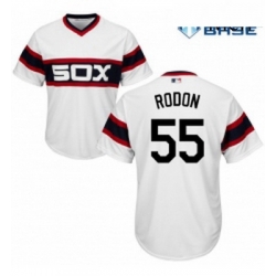 Mens Majestic Chicago White Sox 55 Carlos Rodon Replica White 2013 Alternate Home Cool Base MLB Jersey