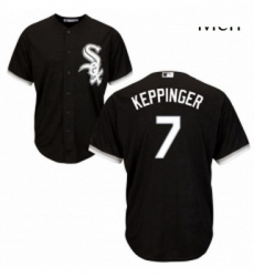Mens Majestic Chicago White Sox 7 Jeff Keppinger Replica Black Alternate Home Cool Base MLB Jersey