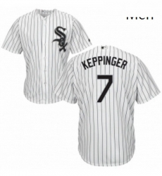 Mens Majestic Chicago White Sox 7 Jeff Keppinger Replica White Home Cool Base MLB Jersey