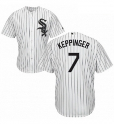 Mens Majestic Chicago White Sox 7 Jeff Keppinger White Home Flex Base Authentic Collection MLB Jersey