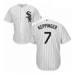 Mens Majestic Chicago White Sox 7 Jeff Keppinger White Home Flex Base Authentic Collection MLB Jersey