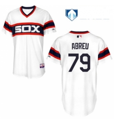 Mens Majestic Chicago White Sox 79 Jose Abreu White Alternate Flex Base Authentic Collection MLB Jersey