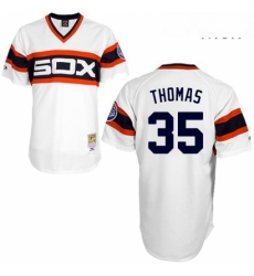 Mens Mitchell and Ness 1983 Chicago White Sox 35 Frank Thomas Replica White Throwback MLB Jersey