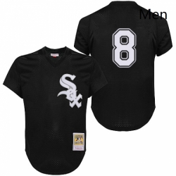 Mens Mitchell and Ness 1993 Chicago White Sox 8 Bo Jackson Replica Black Throwback MLB Jersey