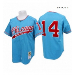 Mens Mitchell and Ness Chicago White Sox 14 Bill Melton Authentic Blue Throwback MLB Jersey