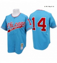 Mens Mitchell and Ness Chicago White Sox 14 Bill Melton Replica Blue Throwback MLB Jersey