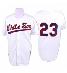 Mens Mitchell and Ness Chicago White Sox 23 Robin Ventura Authentic White Throwback MLB Jersey
