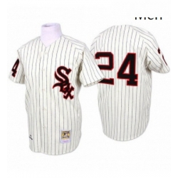 Mens Mitchell and Ness Chicago White Sox 24 Early Wynn Authentic White Throwback MLB Jersey