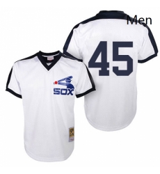 Mens Mitchell and Ness Chicago White Sox 45 Michael Jordan Authentic White Throwback MLB Jersey