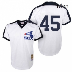 Mens Mitchell and Ness Chicago White Sox 45 Michael Jordan Authentic White Throwback MLB Jersey