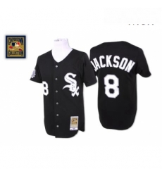 Mens Mitchell and Ness Chicago White Sox 8 Bo Jackson Authentic Black Throwback MLB Jersey