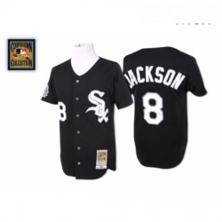 Mens Mitchell and Ness Chicago White Sox 8 Bo Jackson Authentic Black Throwback MLB Jersey