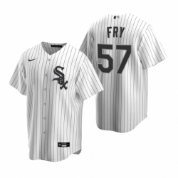 Mens Nike Chicago White Sox 57 Jace Fry White Home Stitched Baseball Jersey