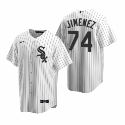 Mens Nike Chicago White Sox 74 Eloy Jimenez White Home Stitched Baseball Jersey