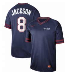 Mens Nike Chicago White Sox 8 Bo Jackson Navy Authentic Cooperstown Collection Stitched Baseball Jersey