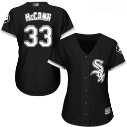 White Sox #33 James McCann Black Alternate Women Stitched Baseball Jersey
