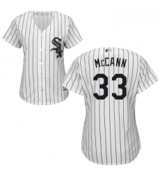 White Sox #33 James McCann White 28Black Strip Home Women Stitched Baseball Jersey