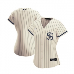 Women Chicago White Sox Blank 2021 Cream Navy Name 26Number Field Of Dreams Cool Base Stitched Jersey