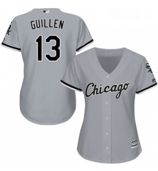 Womens Majestic Chicago White Sox 13 Ozzie Guillen Authentic Grey Road Cool Base MLB Jersey