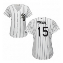 Womens Majestic Chicago White Sox 15 Adam Engel Replica White Home Cool Base MLB Jersey 