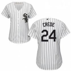 Womens Majestic Chicago White Sox 24 Joe Crede Authentic White Home Cool Base MLB Jersey