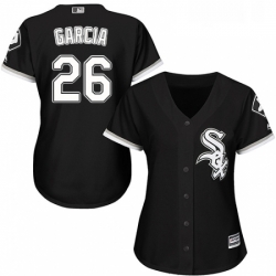 Womens Majestic Chicago White Sox 26 Avisail Garcia Authentic Black Alternate Home Cool Base MLB Jersey