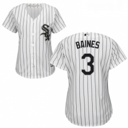 Womens Majestic Chicago White Sox 3 Harold Baines Authentic White Home Cool Base MLB Jersey