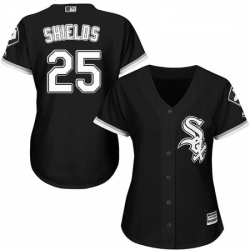 Womens Majestic Chicago White Sox 33 James Shields Authentic Black Alternate Home Cool Base MLB Jersey