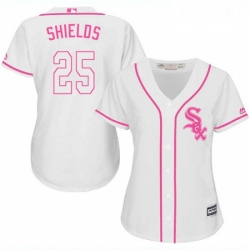 Womens Majestic Chicago White Sox 33 James Shields Authentic White Fashion Cool Base MLB Jersey