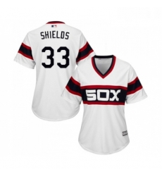Womens Majestic Chicago White Sox 33 James Shields Replica White 2013 Alternate Home Cool Base MLB Jerseys