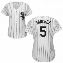Womens Majestic Chicago White Sox 5 Yolmer Sanchez Authentic White Home Cool Base MLB Jersey 
