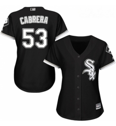Womens Majestic Chicago White Sox 53 Melky Cabrera Authentic Black Alternate Home Cool Base MLB Jersey