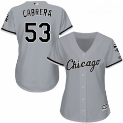 Womens Majestic Chicago White Sox 53 Melky Cabrera Authentic Grey Road Cool Base MLB Jersey