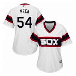 Womens Majestic Chicago White Sox 54 Chris Beck Authentic White 2013 Alternate Home Cool Base MLB Jersey 