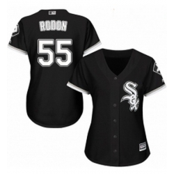 Womens Majestic Chicago White Sox 55 Carlos Rodon Authentic Black Alternate Home Cool Base MLB Jersey