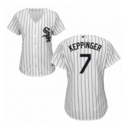 Womens Majestic Chicago White Sox 7 Jeff Keppinger Authentic White Home Cool Base MLB Jersey