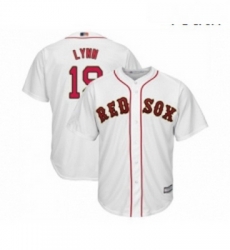 Youth Boston Red Sox 19 Fred Lynn Authentic White 2019 Gold Program Cool Base Baseball Jersey